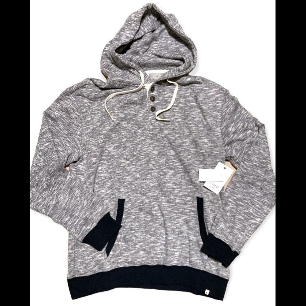 men's XL Retreat Los Angeles Pull Over Hoodie Sweatshirt Navy Wave Long Sleeve